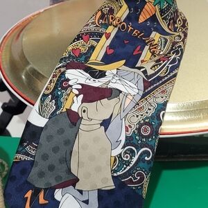 Warner Bros. Bugs Bunny and Daffy Duck Tie - Blue and Gold
